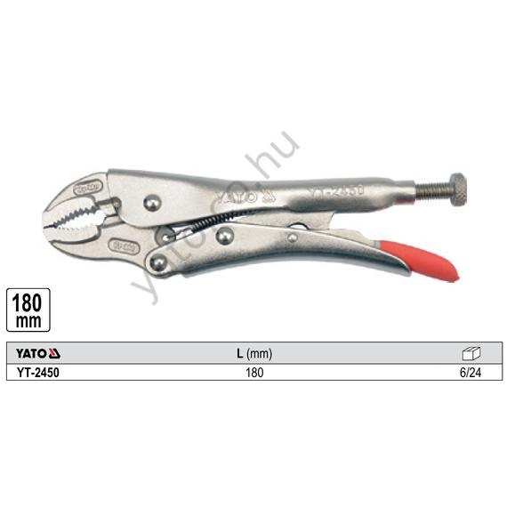 YATO Patentfogó íves fejjel 180 mm