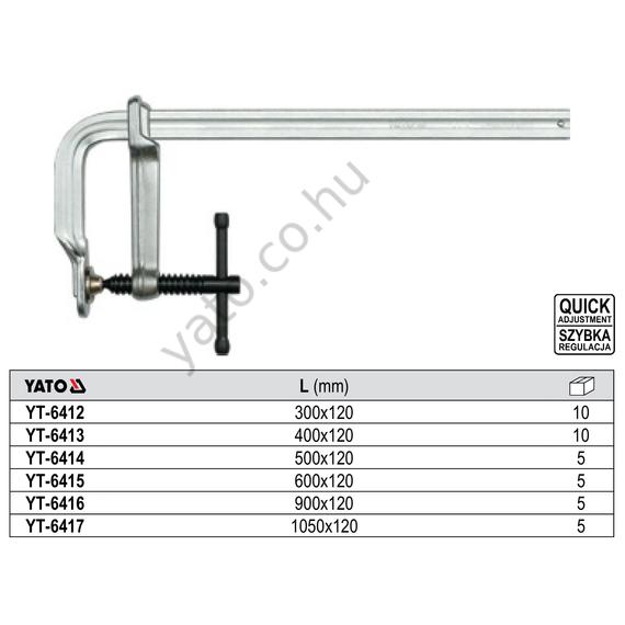 Yato asztalos szorító 300 x 120 mm