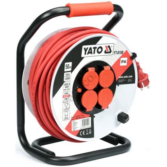 YATO Hosszabító kábeldob 3x2,5 mm 50 m IP 44