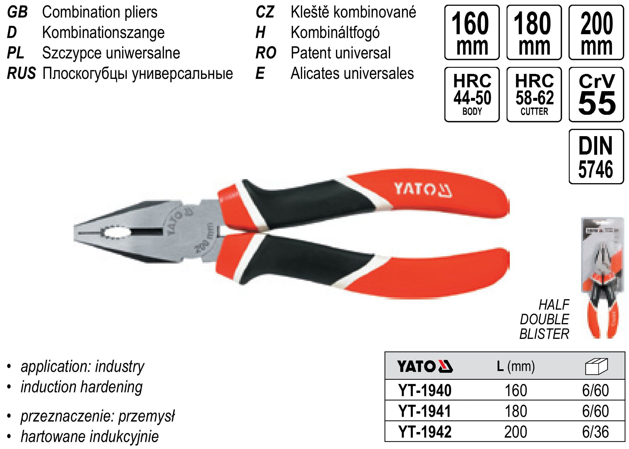 Kombinationszange 160 mm Cr-V