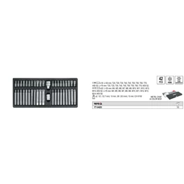 Torx bit készlet 42 részes (1/2" T20-T70+RIBE)