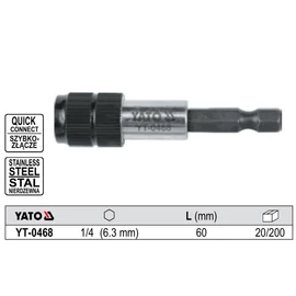 BITTARTÓ MÁGN. 1/4"X 60