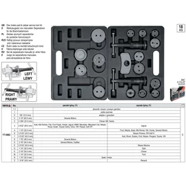 YATO 18 részes fékmunkahenger visszanyomó klt.