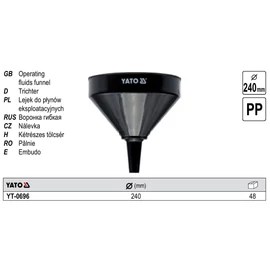 Kétrészes tölcsér 240mm