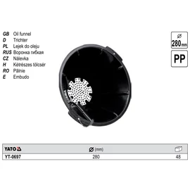 Kétrészes tölcsér 280mm