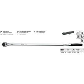 Nyomatékkulcs 3/4" 100-500 Nm Cr.V YATO