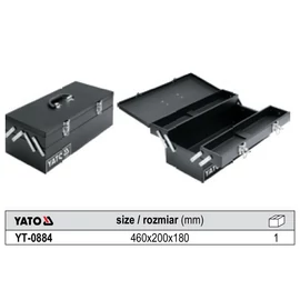 YATO Fém szerszámos láda 460x200x180 mm