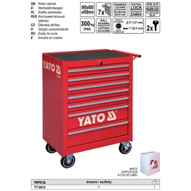 YATO 7 fiókos szerszámkocsi, 995x680x458mm