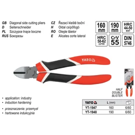 YATO Oldalcsípő fogó CrV 55 160 mm
