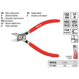 YATO Oldalcsípő fogó műanyaghoz 150 mm