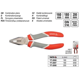 Kombinált fogó 180 mm YATO