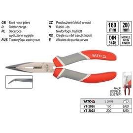 Hajlítottcsőrű fogó 200 mm YATO