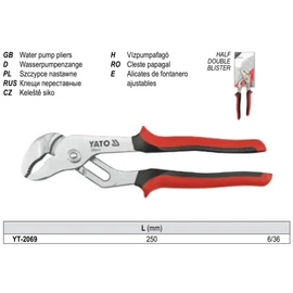 YATO Vízpumpafogó 250 mm