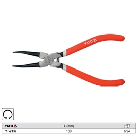 Seegerfogó, egyenes, belső, 180 mm