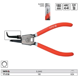 Seegerfogó hajlított külső 180 mm