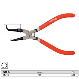 Seegerfogó hajlított belső 180 mm