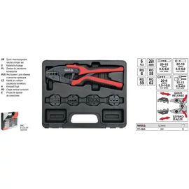 YATO Krimpelő fogó készlet 6 részes 260 mm