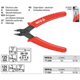 YATO Kábelvágó és blankoló fogó ø 0,5-1,5 mm2/125 mm