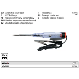 YATO Autóvillamossági teszter 6-24V