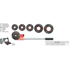 Csőmetsző készlet 7 részes (1/4"-3/8"-1/2"-3/4"-1"-5/4") YATO