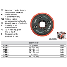 Tartalék fej, racsnis csőmenetvágóhoz 1/4"
