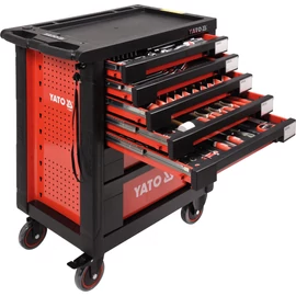 YATO 211 részes Szerszámkocsi szerszámokkal 980x770x465 mm