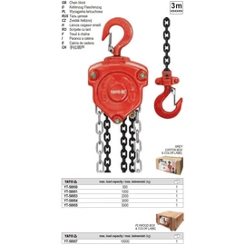 Láncos emelő 2000 kg/3m YATO