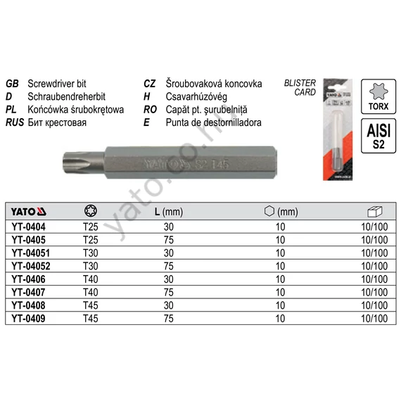 BIT 10mm TX25 30mm