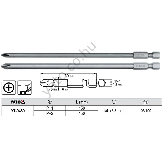 BIT KLT. 2R. PH1-PH2X150