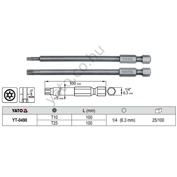 BIT KLT. 2R. TX10 + TX25 150