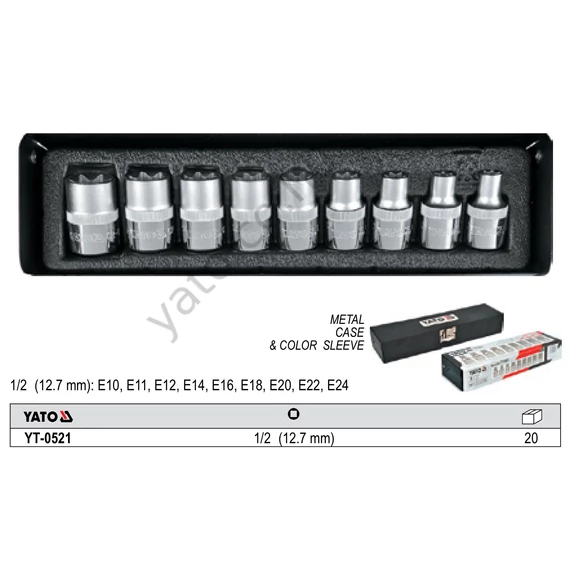 DUGÓKULCS KLT. 1/2" E10-24 TX BELSŐ 9r.