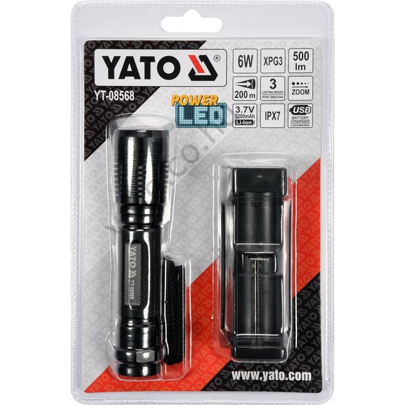 LED ZSEBLAMPA XP-G3 CREE 6W AKKUVAL