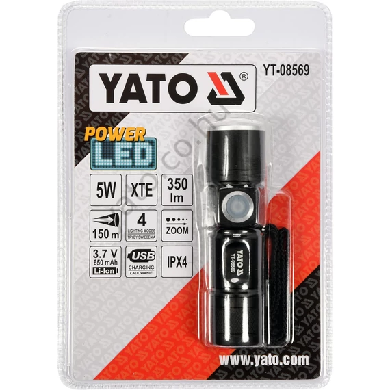 LED ZSEBLÁMPA XT-E CREE 5W USB, 94X27MM
