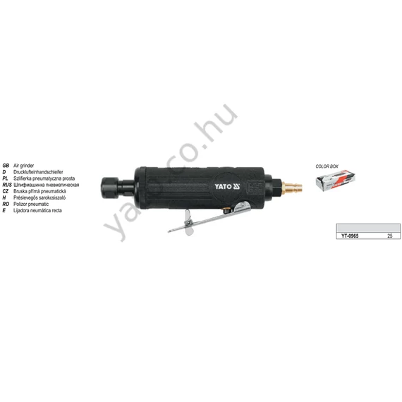 Pneumatikus egyenes csiszoló 1/4" 160 l/min YATO