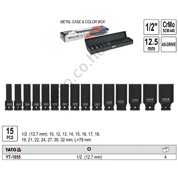 DUGÓKULCS KLT. 1/2" GÉPI 10-32