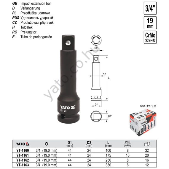 TOLDÓSZÁR 3/4" 100mm