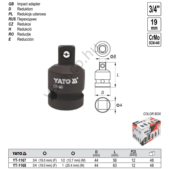 ADAPTER 3/4"-1"