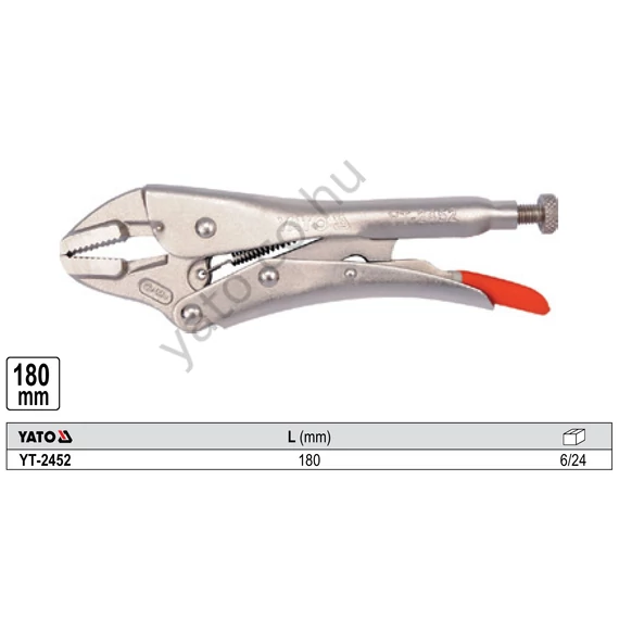 YATO Patentfogó egyenes fejjel 180 mm