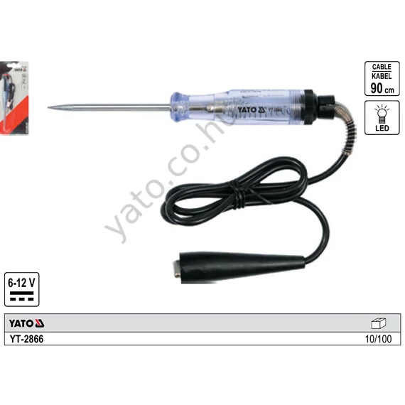YATO Autóvillamossági teszter 6-12V