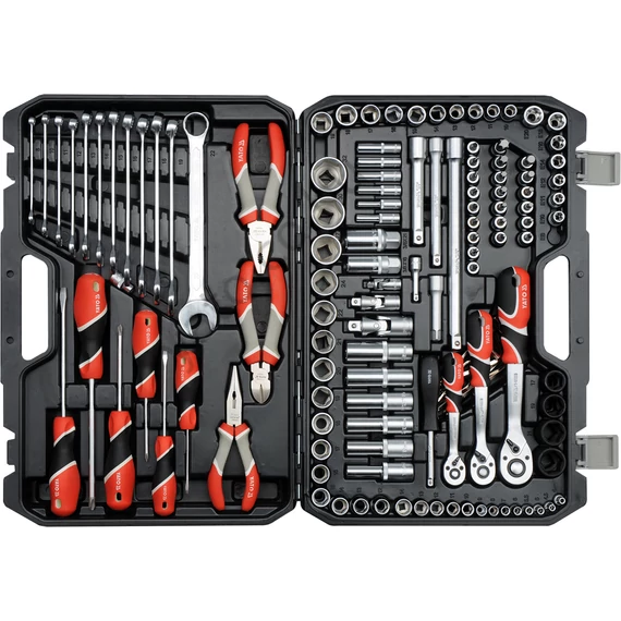 DUGÓKULCS KLT. RACSNIS HAJTÓKARRAL 1/2", 1/4", 3/8" és SZERSZÁM KLT. 129r.