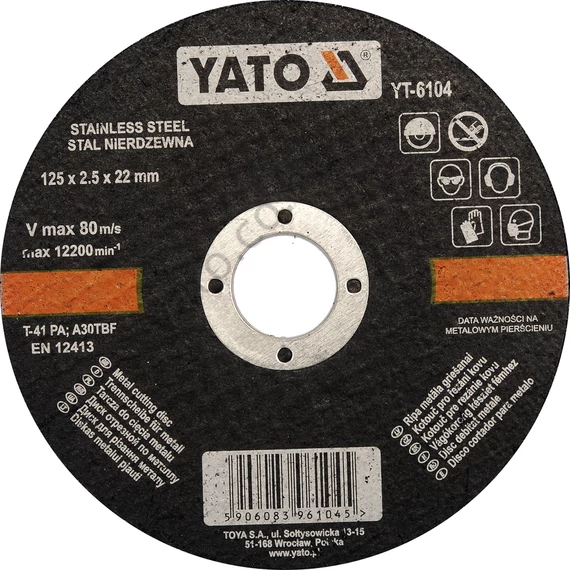 VÁGÓKORONG d125X2,5