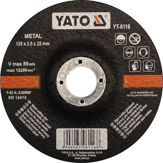 VÁGÓKORONG d125X2,5