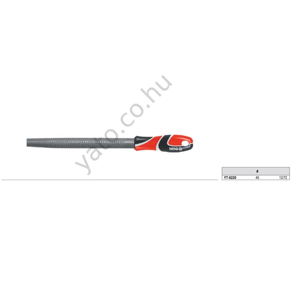 Ráspoly félkerek 250 mm YATO