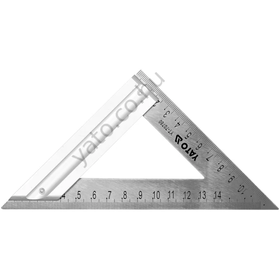 Derékszögű vonalzó fém 170 mm YT-70780